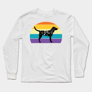 Labrador retro sunset Long Sleeve T-Shirt